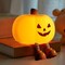 Pumpkin Night Light for Kids – Cute Jack O’ Lantern Halloween Decor, Cordless Rechargeable Dimmable Silicone Bedside Lamp, Halloween Gifts for Toddler Nursery